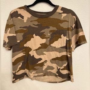 Camo Cropped Tee